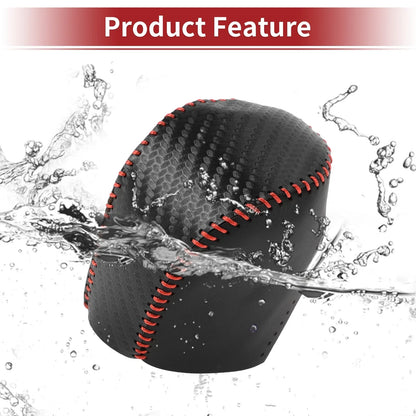 Car Gear Shift Knob Cover for Honda HR-V 2023-2024 Black Carbon Fiber Red