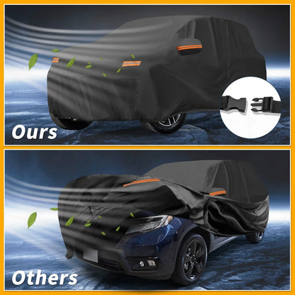Waterproof All Weather Car Cover for Honda Passport (2019-2023) Black 190T-PU