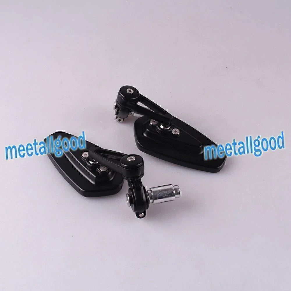 Set of 2 Universal Fit 7/8" Handlebar End Rear View Mirrors for Motorcycles