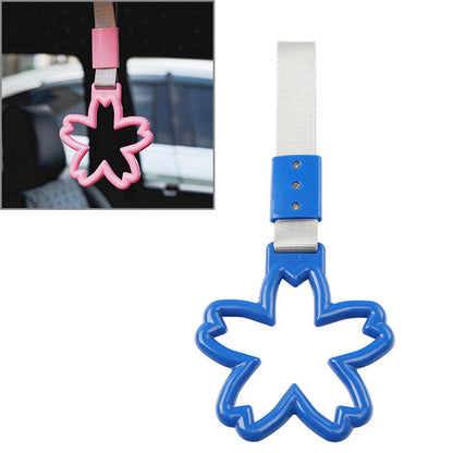 Blue Cherry Blossom Ring Handle Strap for Train Bus Charm Tools