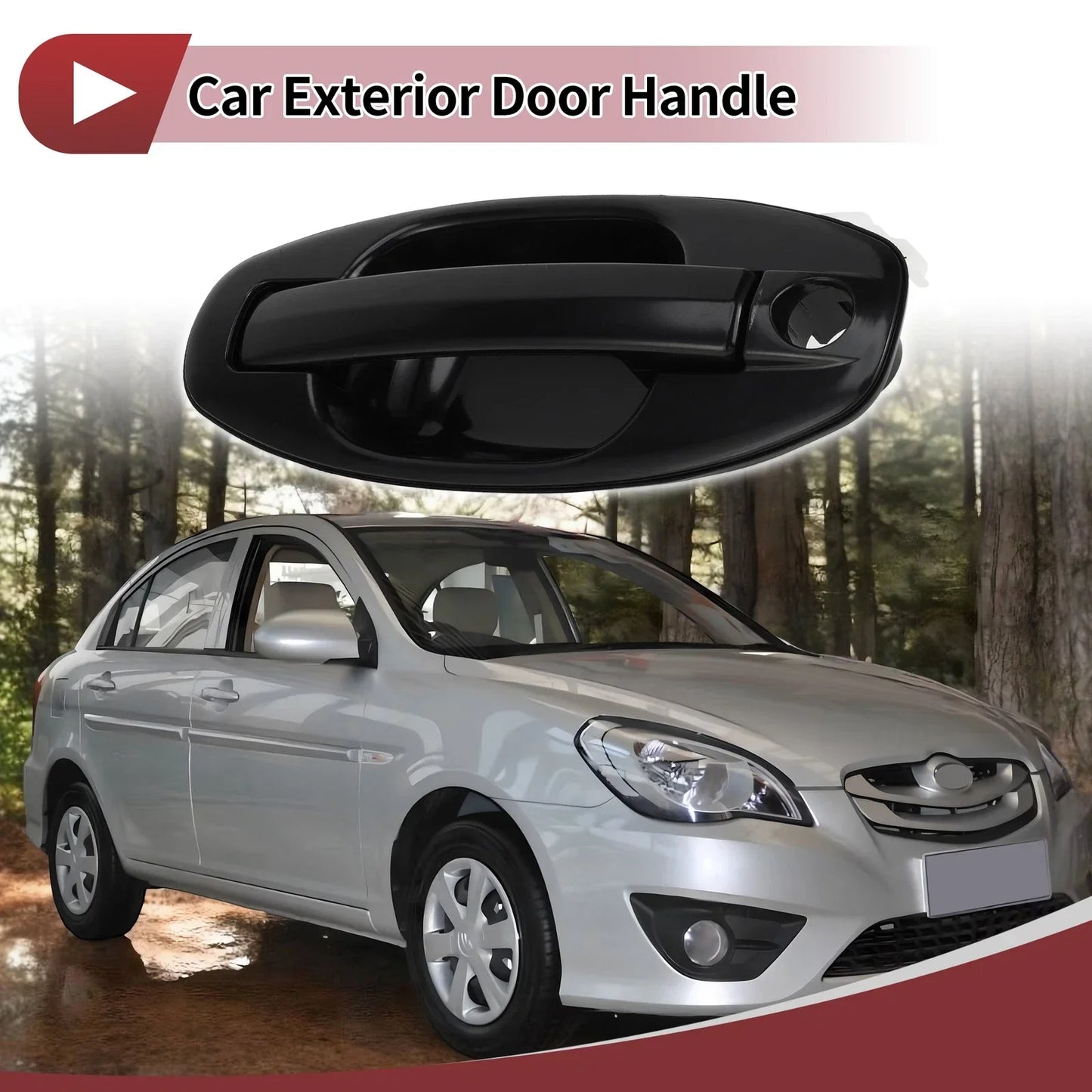 Exterior Door Handle for Hyundai Santa Fe Front Left (2013-2018) Black