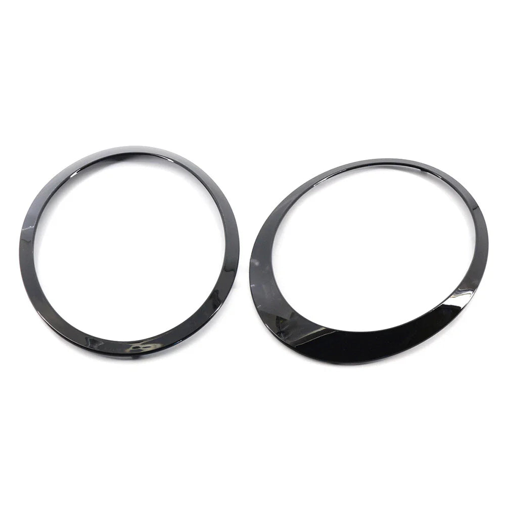 Glossy Black Headlight Trim Rings for Mini Cooper R55 R56 R57 R58 R59 (2007-2015)