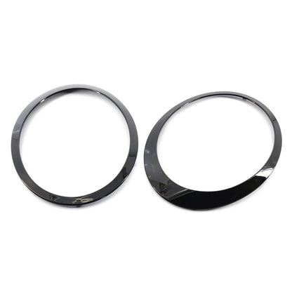 Glossy Black Headlight Trim Rings for Mini Cooper R55 R56 R57 R58 R59 (2007-2015)