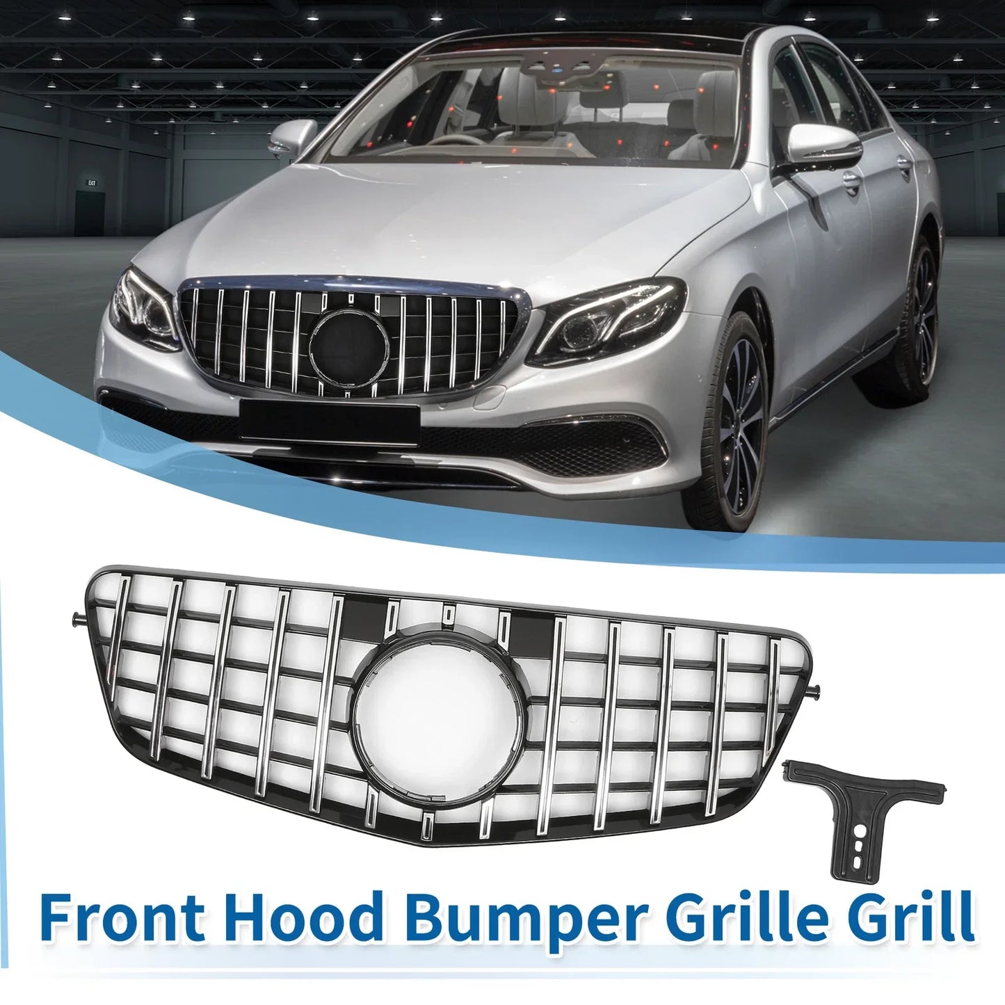 Front Upper Bumper Grille for Mercedes-Benz E300 (2017-2023)