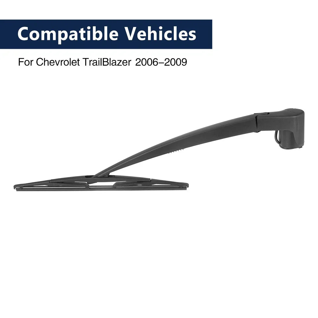 Rear Windshield Wiper Blade Arm Set 345mm for Chevrolet TrailBlazer (2006-2009)