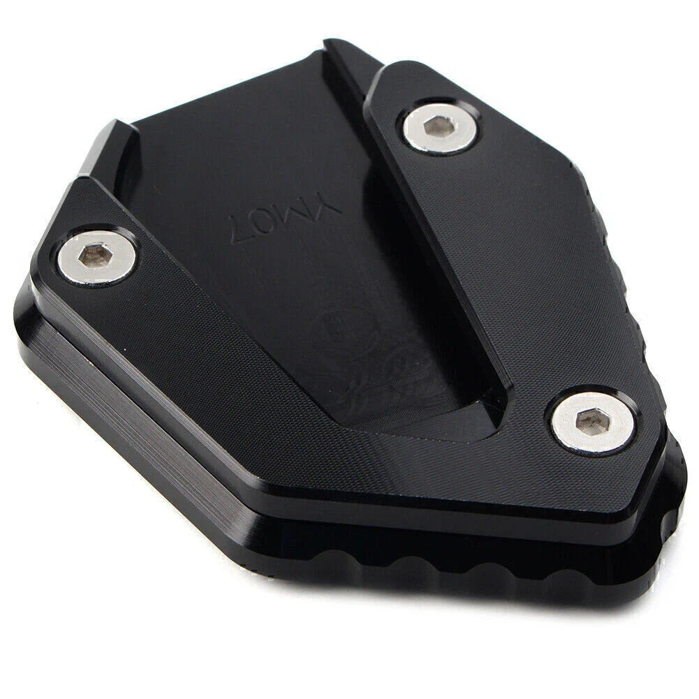 Black Kickstand Side Stand Enlarger Foot Plate for Yamaha MT-07 FZ-07 (14-21)