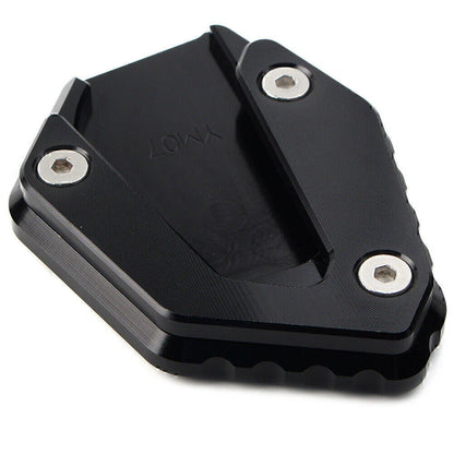 Black Kickstand Side Stand Enlarger Foot Plate for Yamaha MT-07 FZ-07 (14-21)