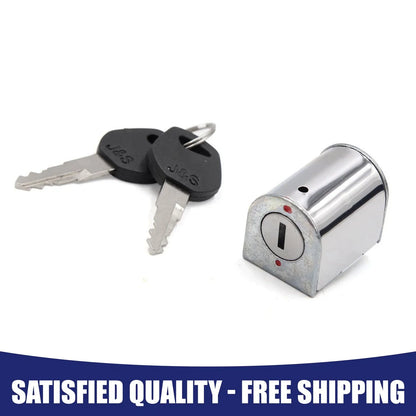 Stainless Steel Motorcycle Steering Lock w/ Keys for Honda CG125 (2000-2023)