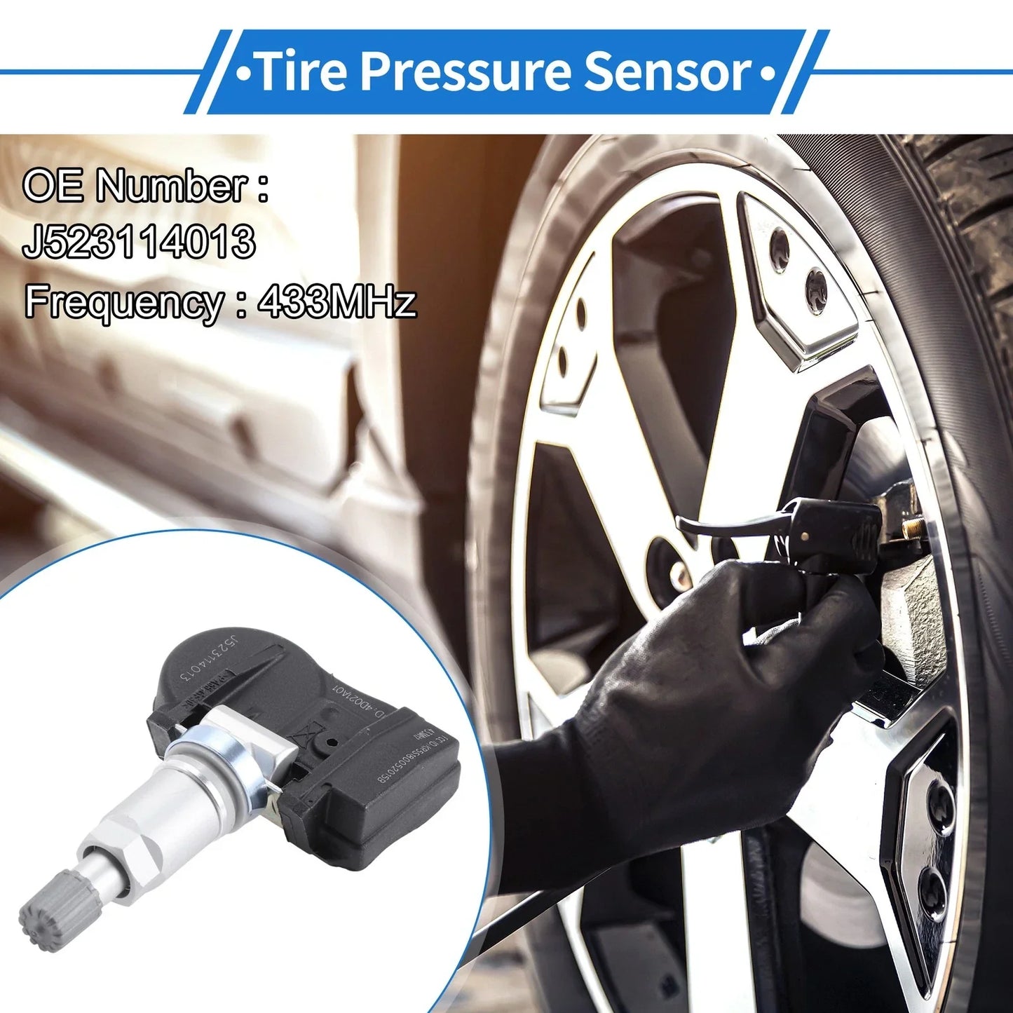 Tire Pressure Sensor for Hyundai Elantra 2011-2015 1 x 433MHz Sensor