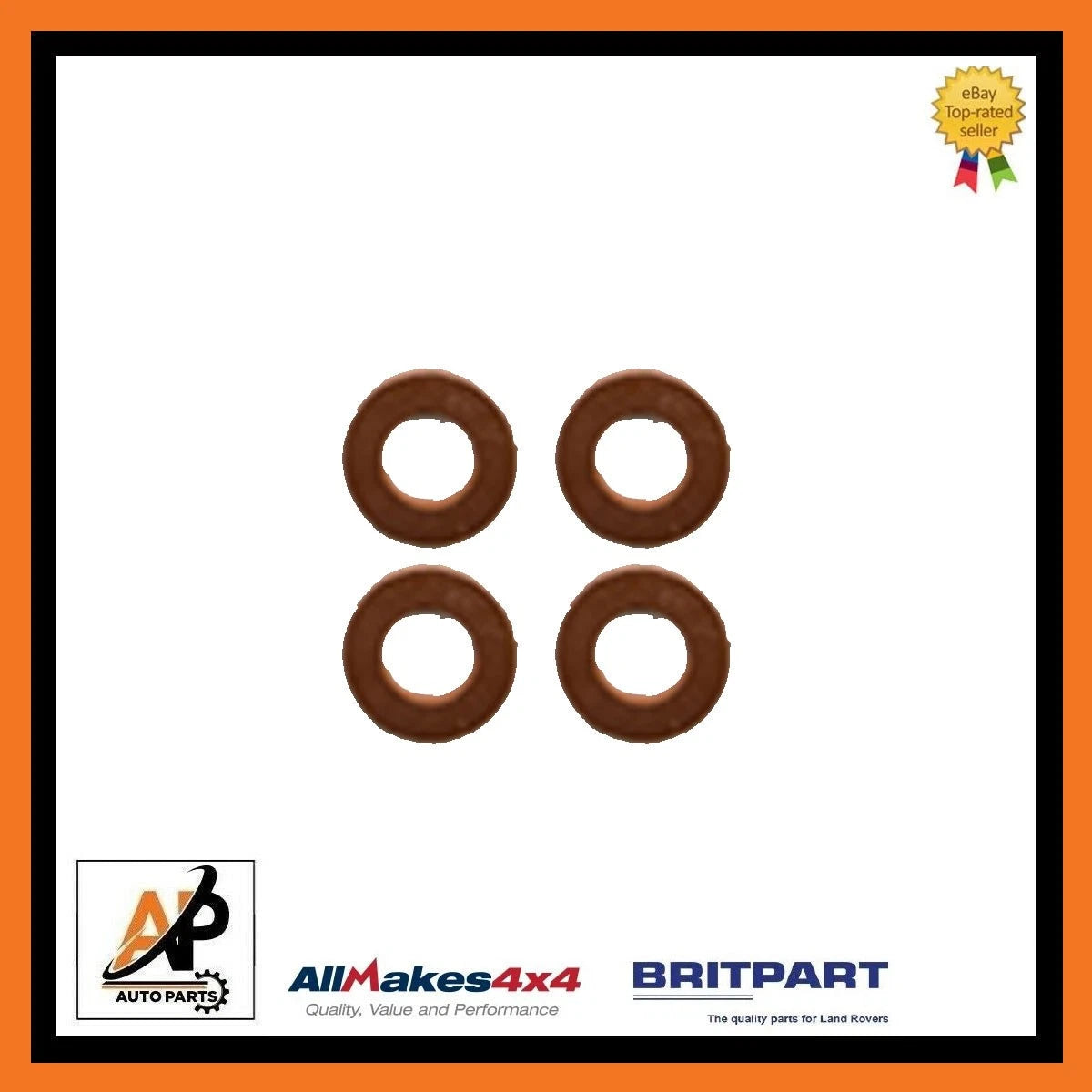 Fuel Injector Washers x4 Replacement for Land Rover Defender 2.4 TD4 (2007–2016)