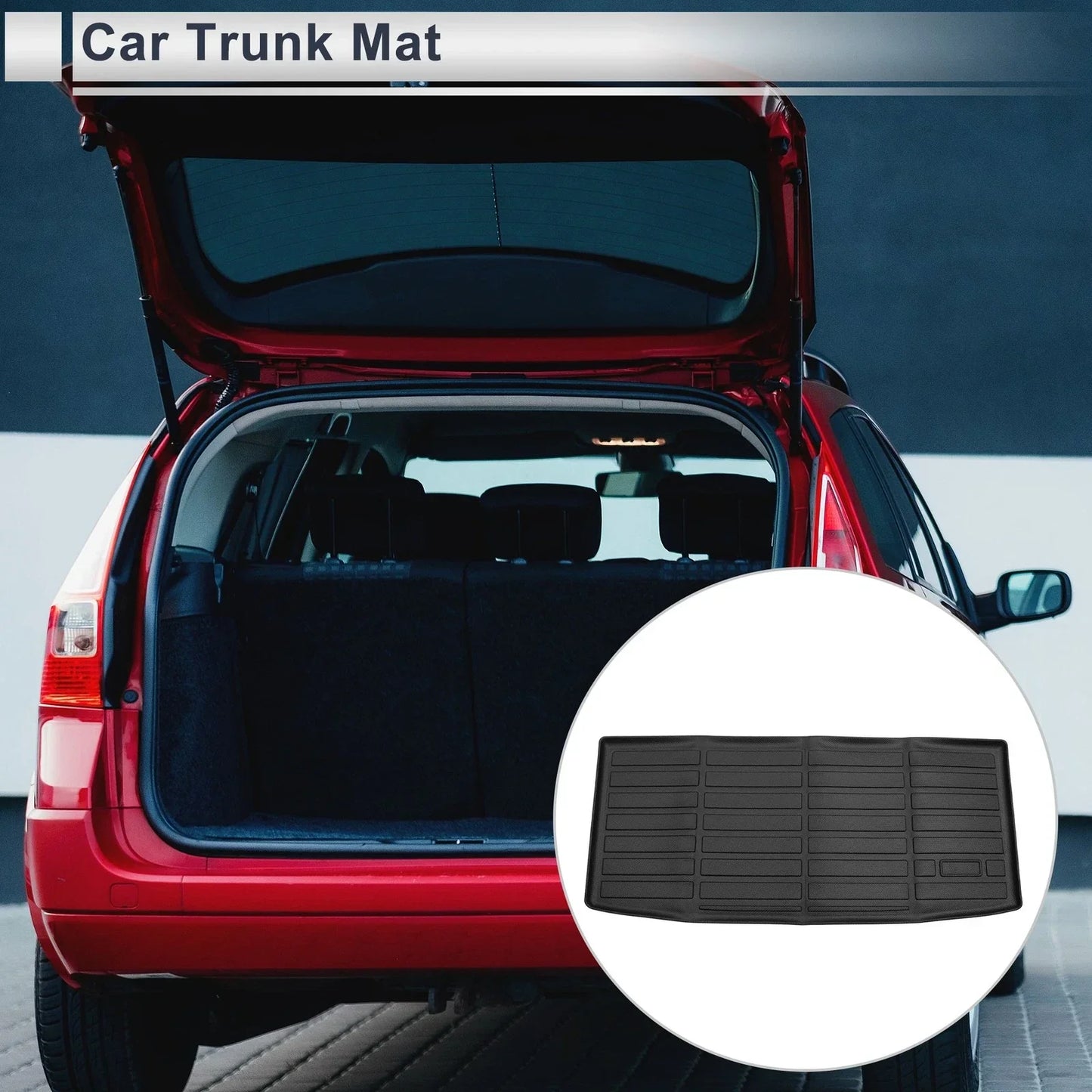 Cargo Liner Rear Trunk Mat for Honda Pilot (2016-2024) Long Grid Pattern TPE