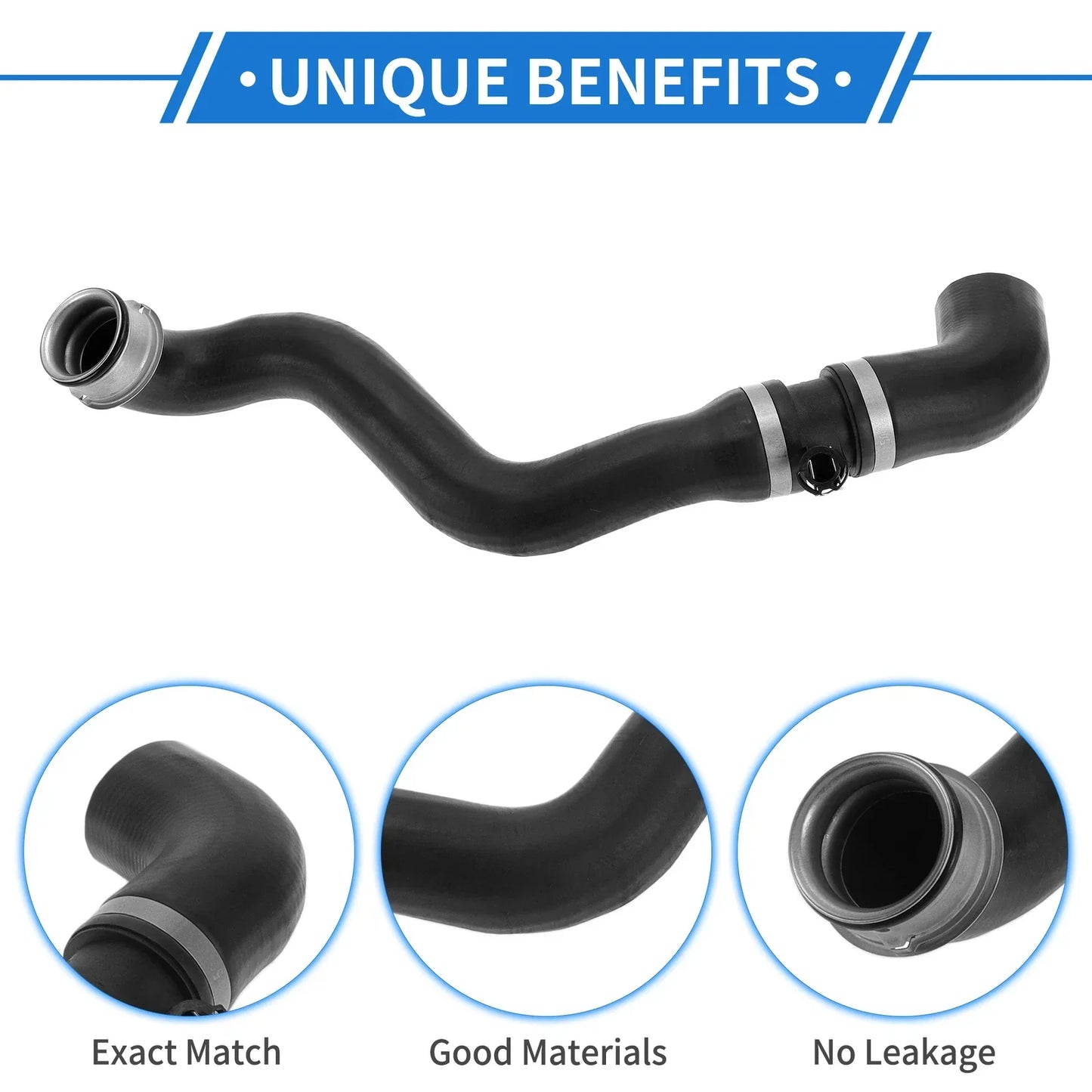 Radiator Hose for Mercedes-Benz E500 5.0L (2003-2006) - Rubber Black