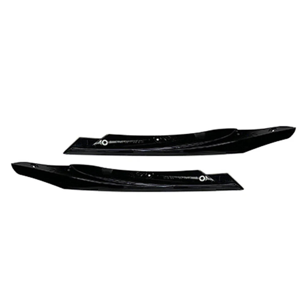 Black ABS Front Lip Spoiler Fins for Mercedes Benz A-Class (2016-2018)