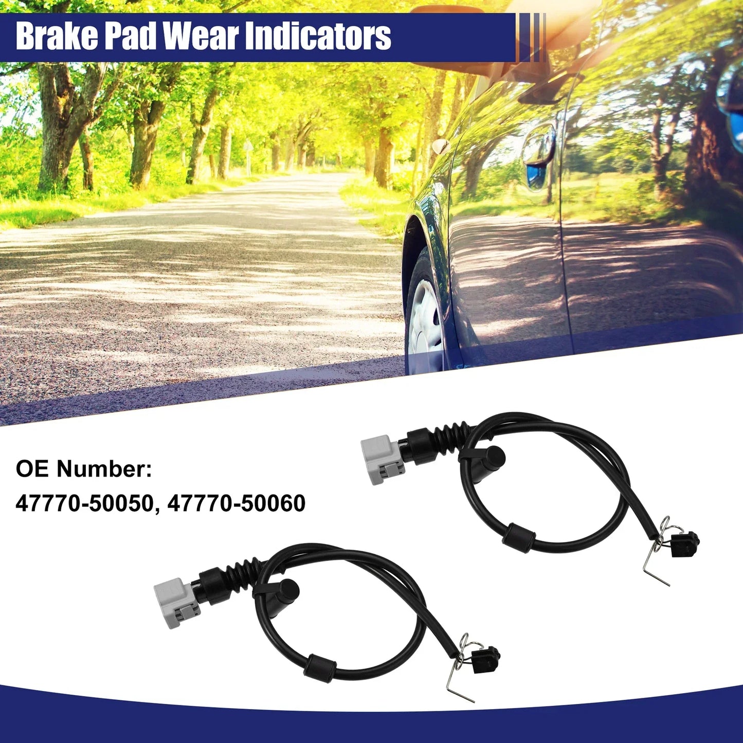 Front Rear Brake Pad Wear Sensor for Lexus LS430 (2001-2006) - 2 x Items