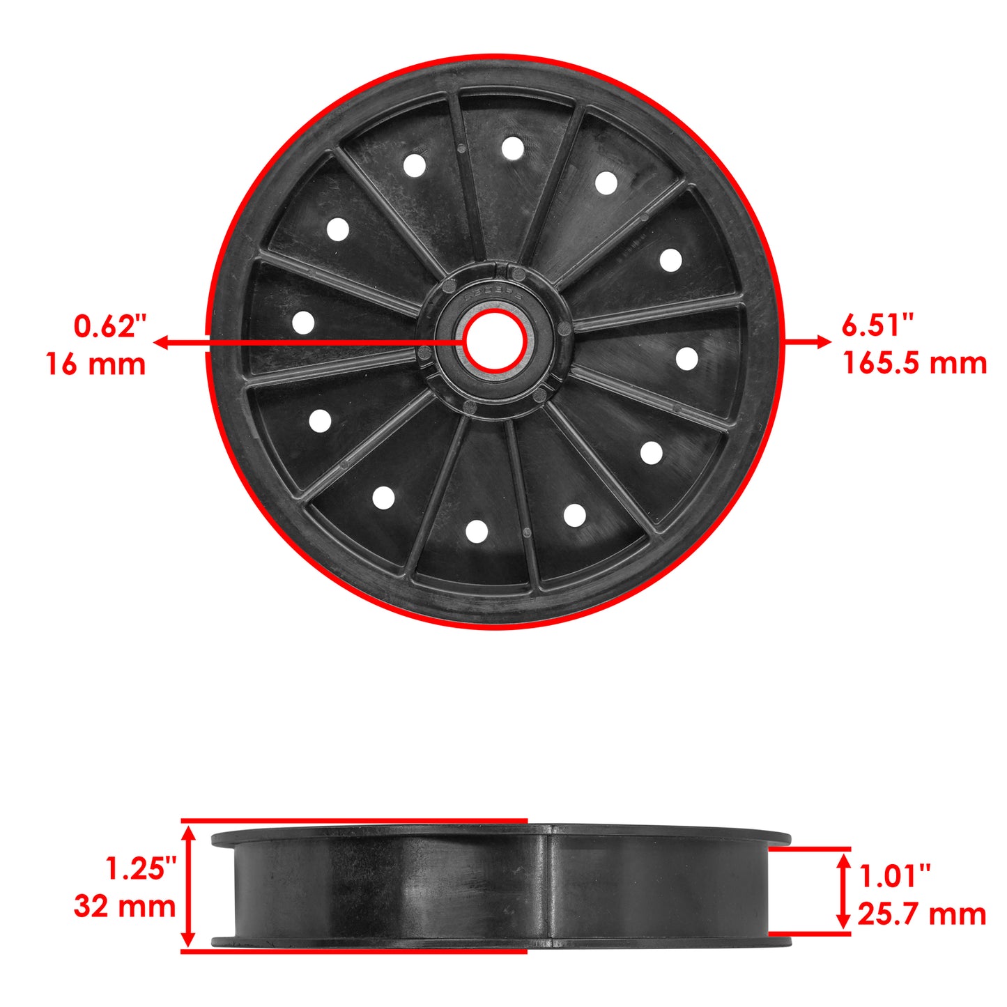 Deck Idler Pulley Replacement for Exmark 48 52 60 72 Lazer Z (1999–2007)