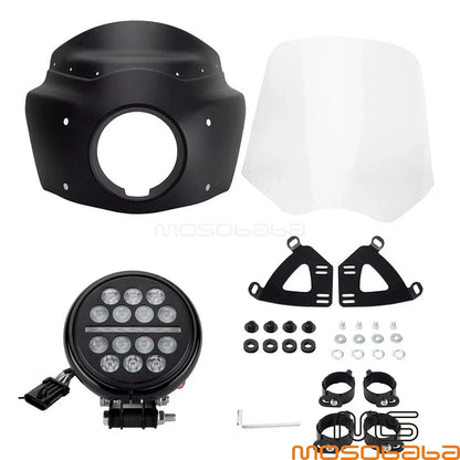 15" Clear Windshield + LED Headlight for HD Low Rider S FXLRS (2021-2023)