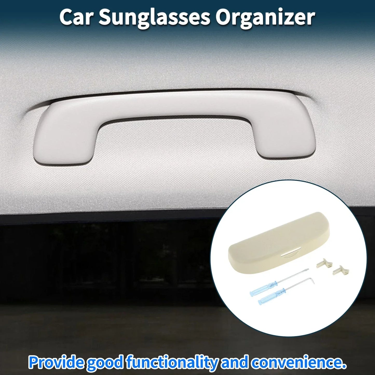 Sunglasses Case for Honda Accord 2018-2024 Eyeglasses Holder Storage Box Beige