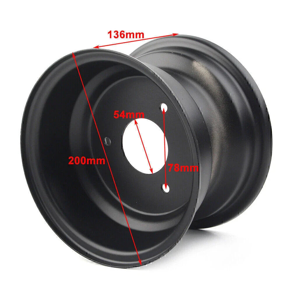 7" ATV Rim (3 Holes) for Tire 16x8-7, 78mm Hole Distance