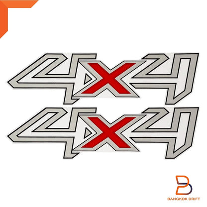 Silver 4x4 Side Rear Decal Sticker for Ford Ranger (1998-2015)