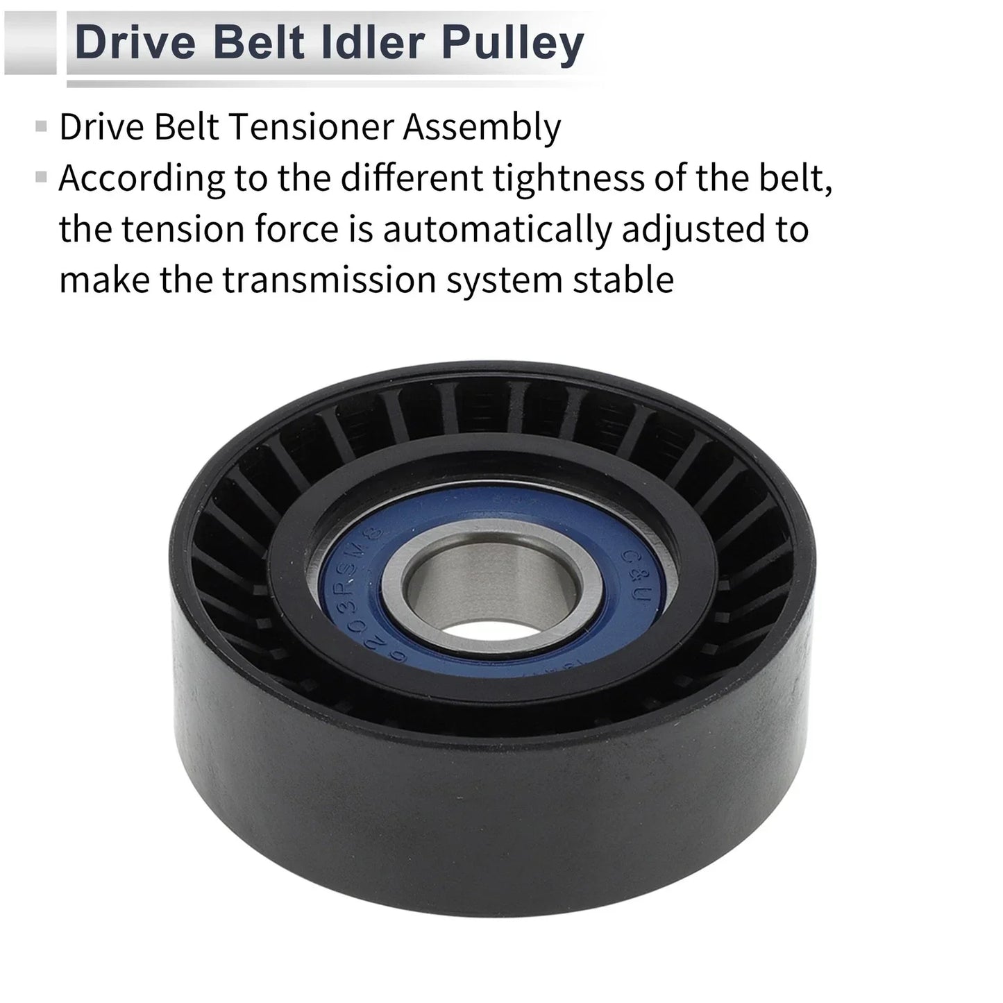 Drive Belt Idler Pulley for Mercedes-Benz A-Class (1997-2001) Black