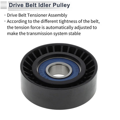 Drive Belt Idler Pulley for Mercedes-Benz A-Class (1997-2001) Black