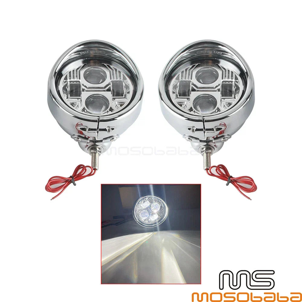 4.5" LED Fog Lights for Harley Dyna, Softail, Sportster, Street Glide