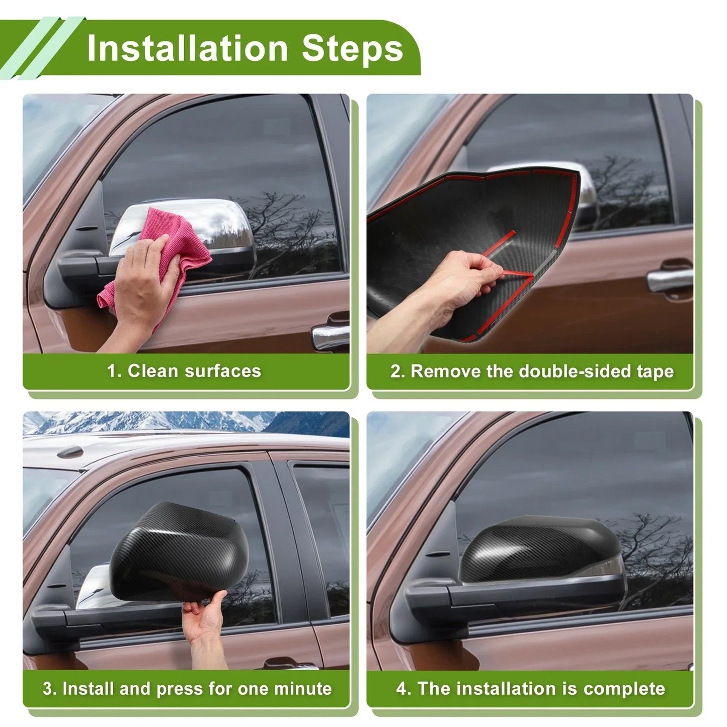 Mirror Cover Cap Replacement Black for Mercedes-Benz A-Class W176 (2012-2017)