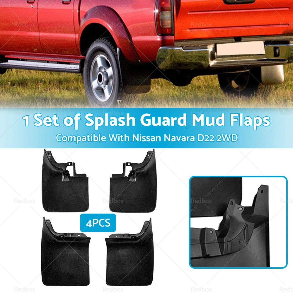 Splash Mud Flaps Front & Rear for Nissan Navara D22 (1998-2005)