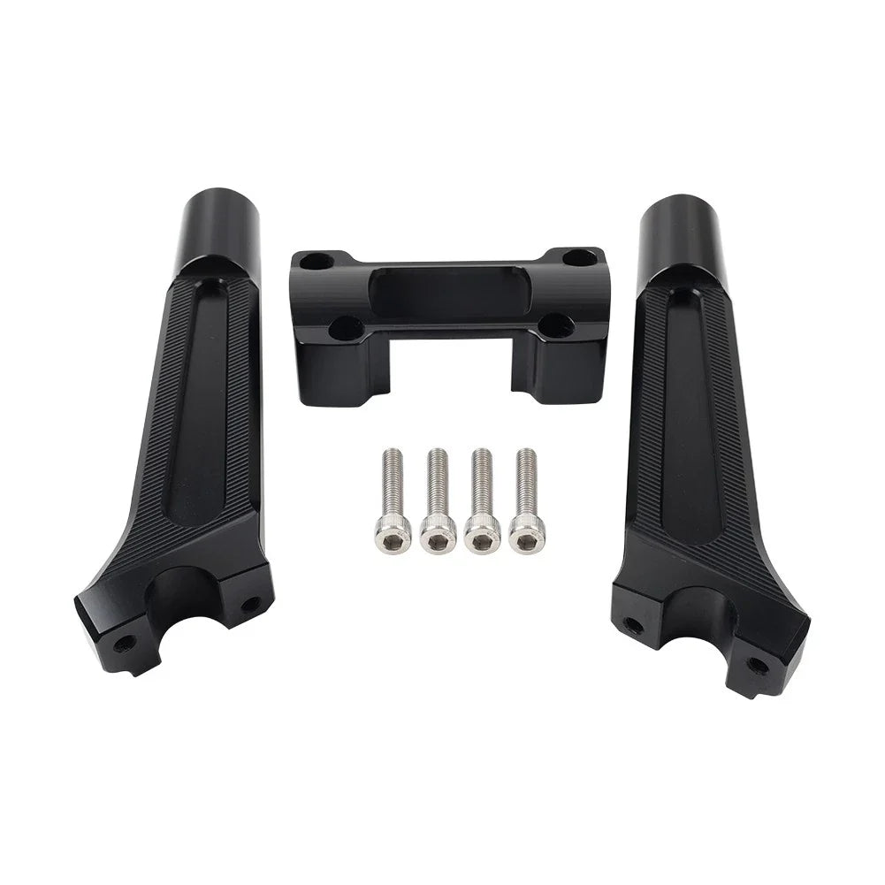 Black 8" Pullback Handlebar Riser for Harley Dyna M8 Softail Street Bob (2018-2021)