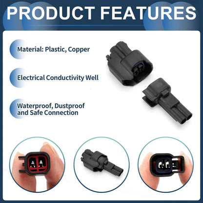 Fuel Injector Waterproof Connector Plug for Chevrolet - 1 Set, Plastic, Copper