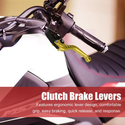 Motorcycle Brake Clutch Levers 2 x Gold Tone for Honda CBR1000RR (2008-2023)