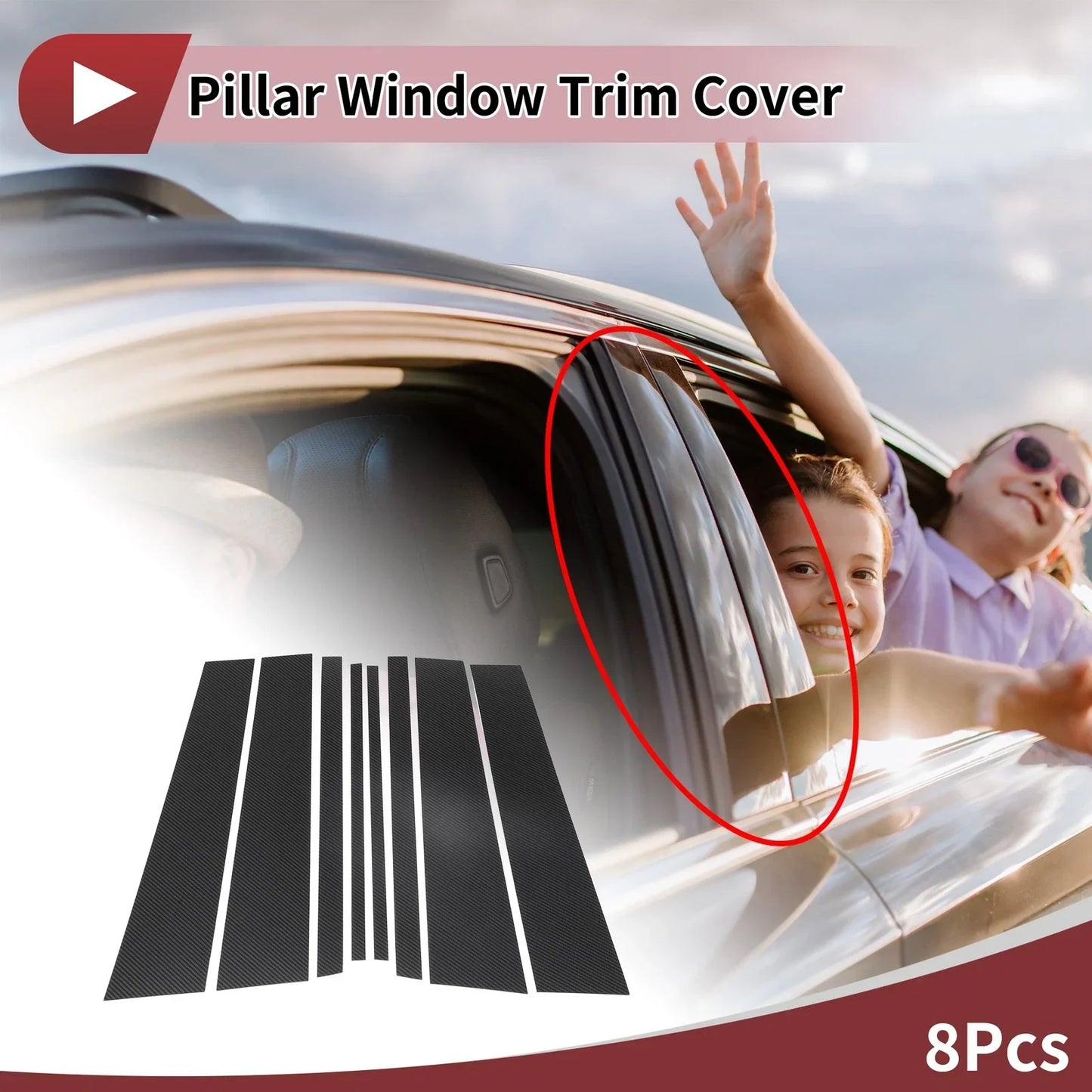 Front Rear Left Right Door Pillar Window Trim for Lexus GX 400 GX 460 (2010-2023)