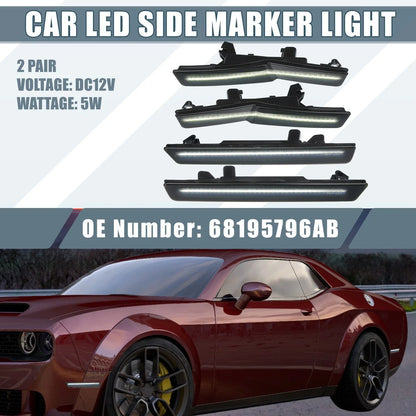 Smoked Lens LED Side Marker Lights for Dodge Challenger (2018 - Present)