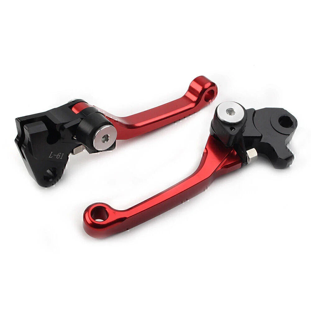Red Pivot Brake Clutch Levers for KAWASAKI KX250F KX450F (2004-2023)