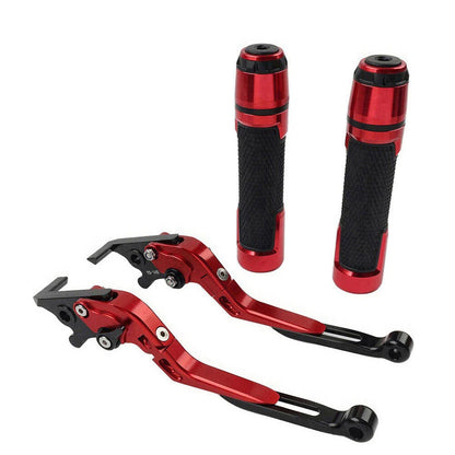 Red Extendable Brake Clutch Levers Grip Set for Yamaha TMAX 500 560