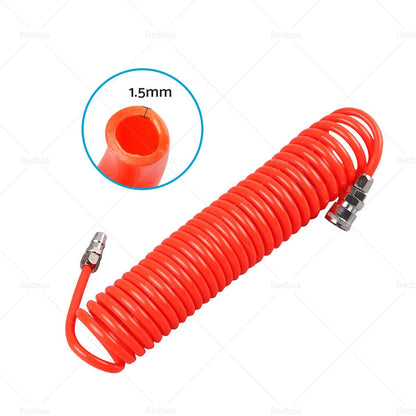 6m PU Coil Air Compressor Hose 5mm x 8mm with Nitto Fittings