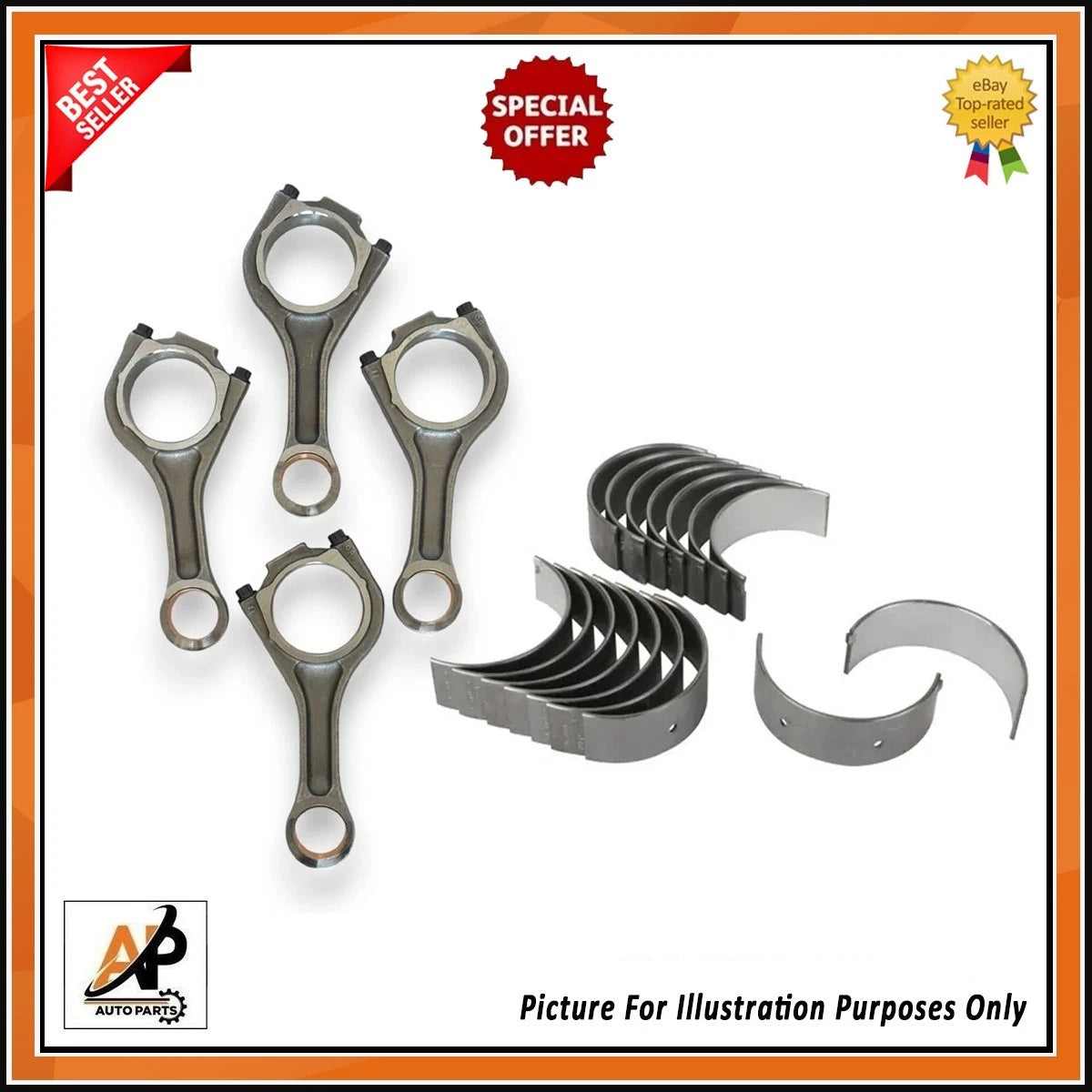 Engine Conrod and Bearing Set Replacement for Land Rover 2.0 SD4 Diesel (204DTA) (1989–1989)