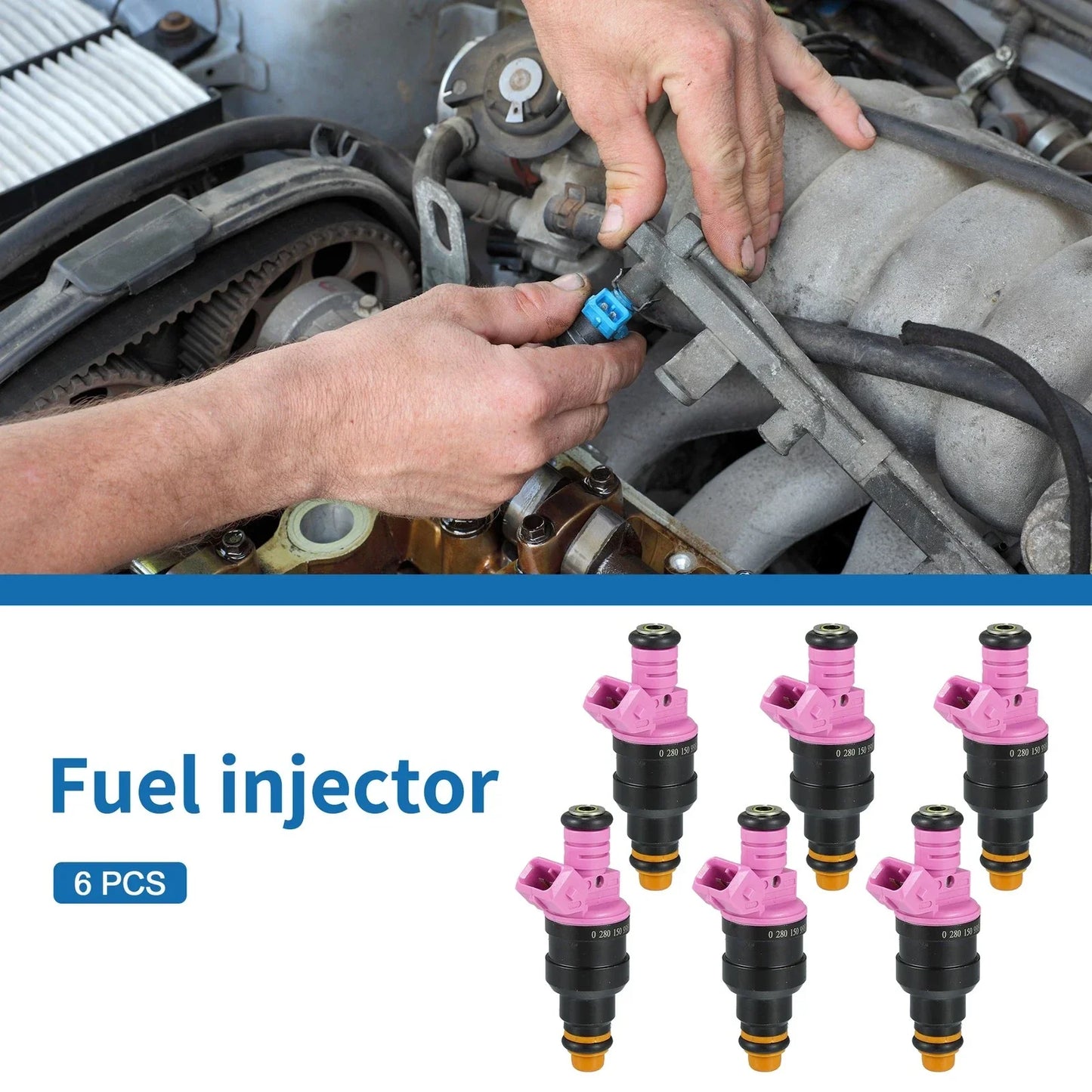 Fuel Injector 3.9L for Dodge Ram 1500 (1997-2001) - 6 x Pink Injectors