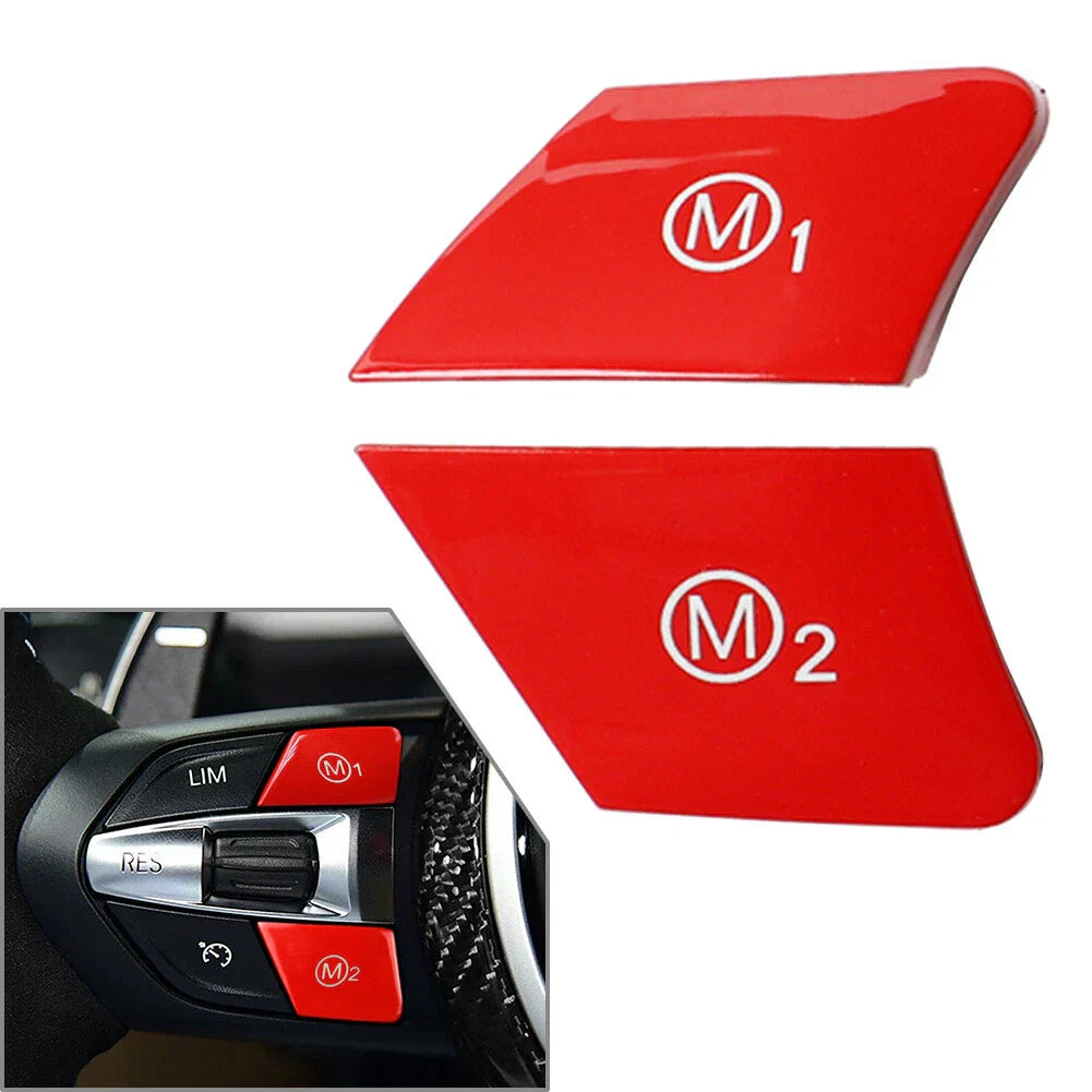 Red Steering Wheel Mode Switch Button Cover for BMW 1 2 3 4 5 6 X5