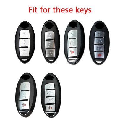 Leather Car Remote Control Key Case Cover for Nissan Infiniti
