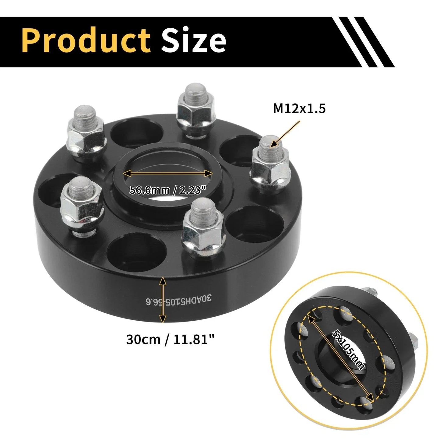 2 x 5x105mm Wheel Spacers 56.6mm for Chevrolet Trax (2013-2020)