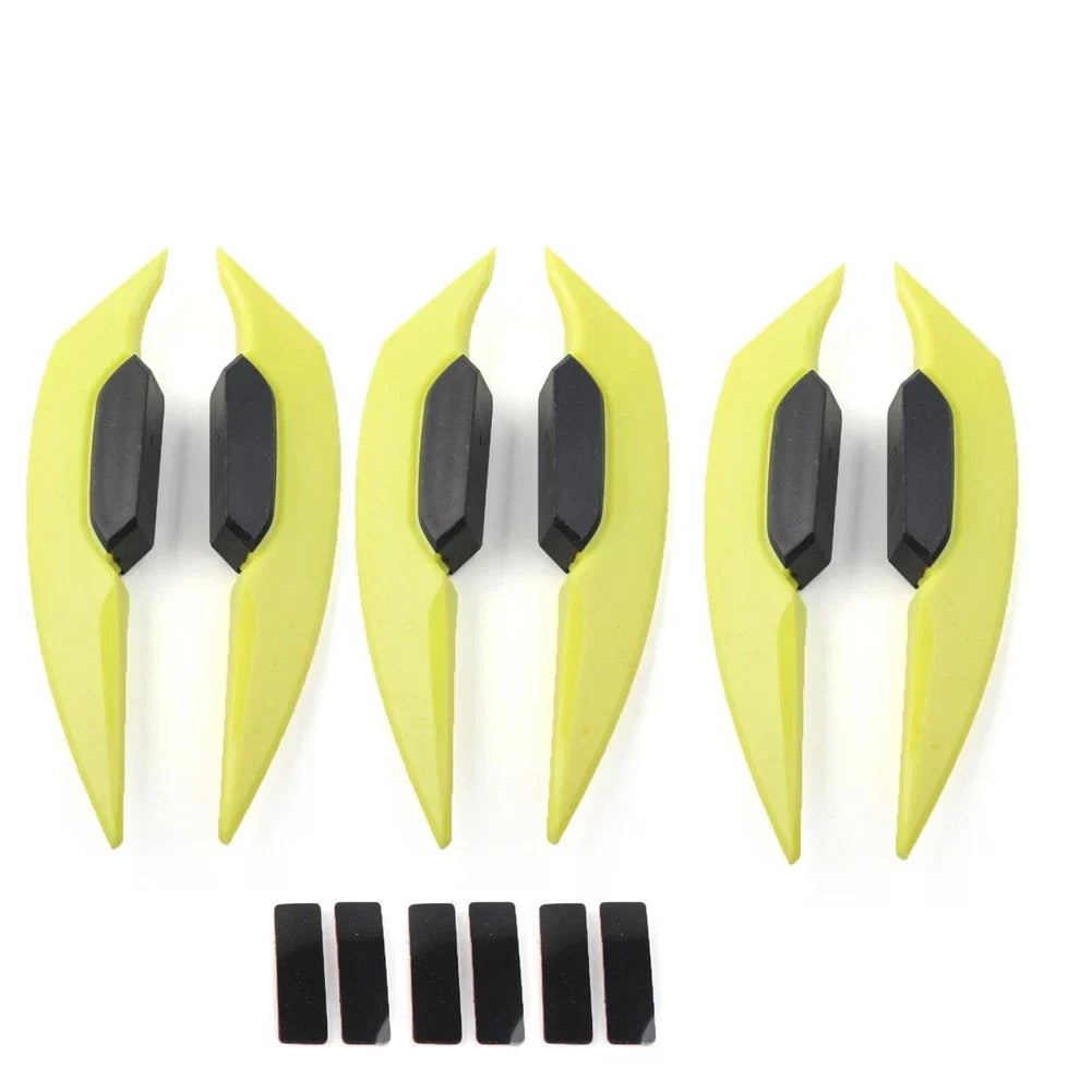 Yellow Fairing Winglets Side Spoiler Deflector Air Wings for Motorcycle