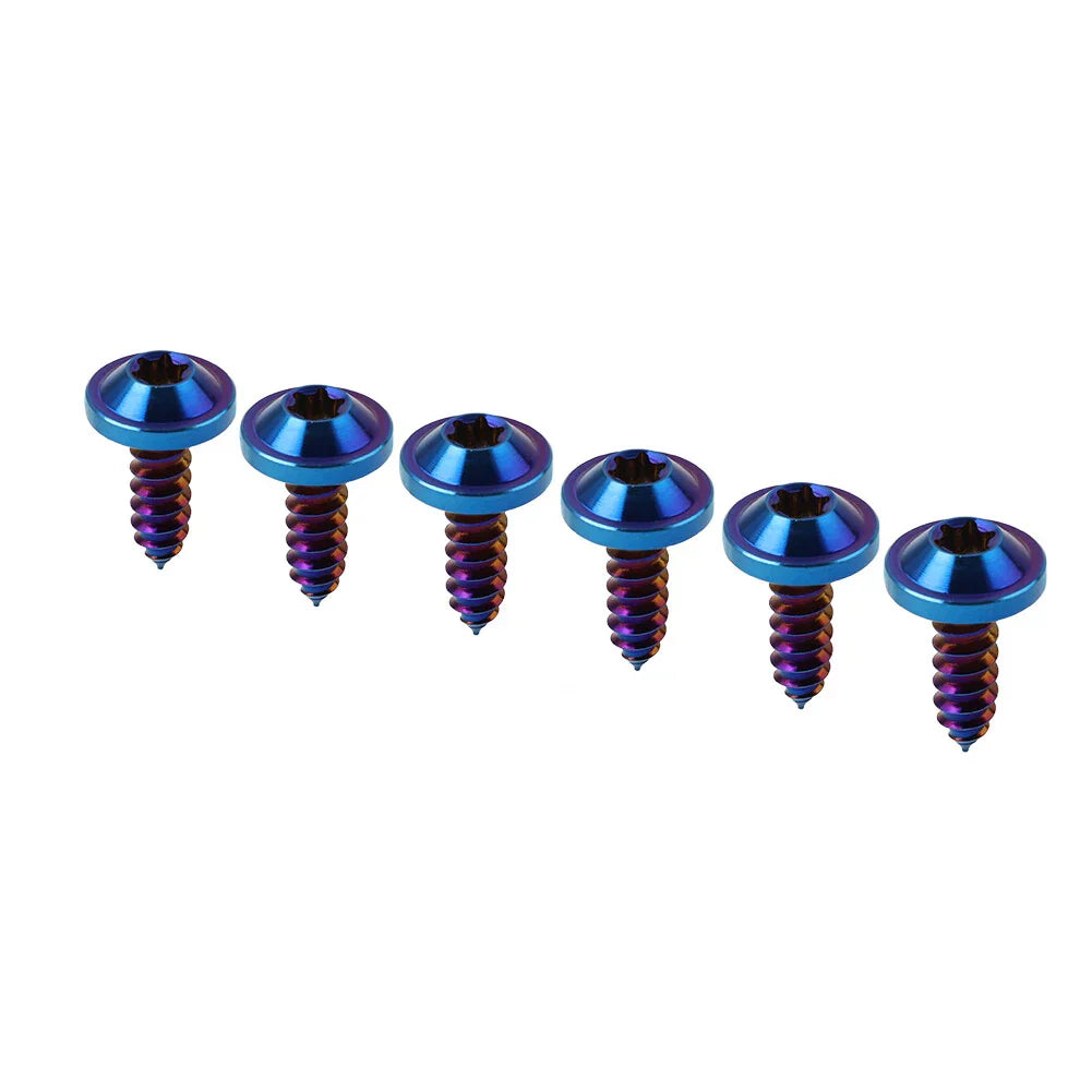 6pcs M5x15mm Titanium Torx Head Self Tapping Screws for Fasteners
