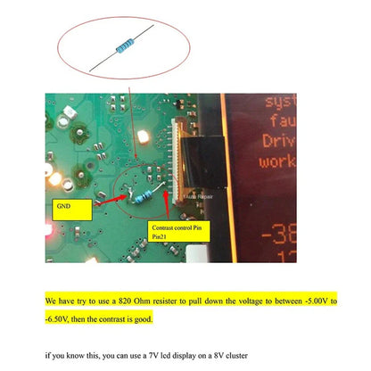 7V LCD Speedometer Display for Mercedes-Benz A-Class W169, B-Class W245 (2005-2012)