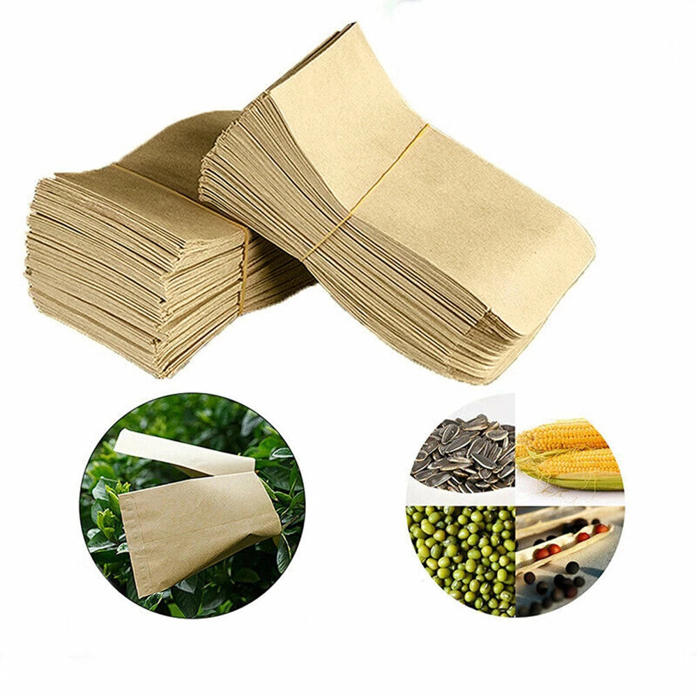 Mini Kraft Paper Seed Packets for Garden Storage Bags 6x11cm