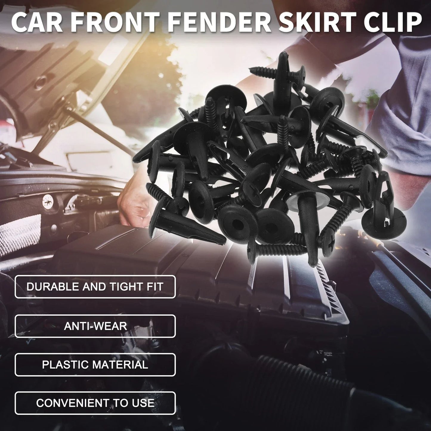 Front Fender Skirt Clips for Chrysler 200, Pacifica (2011-2014, 2017-2023)