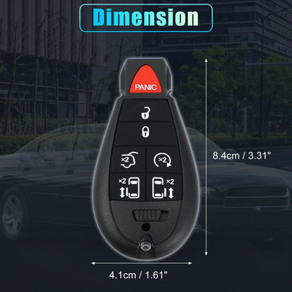 Keyless Entry Remote Key Shell Cover for Dodge Chrysler (No Chip)