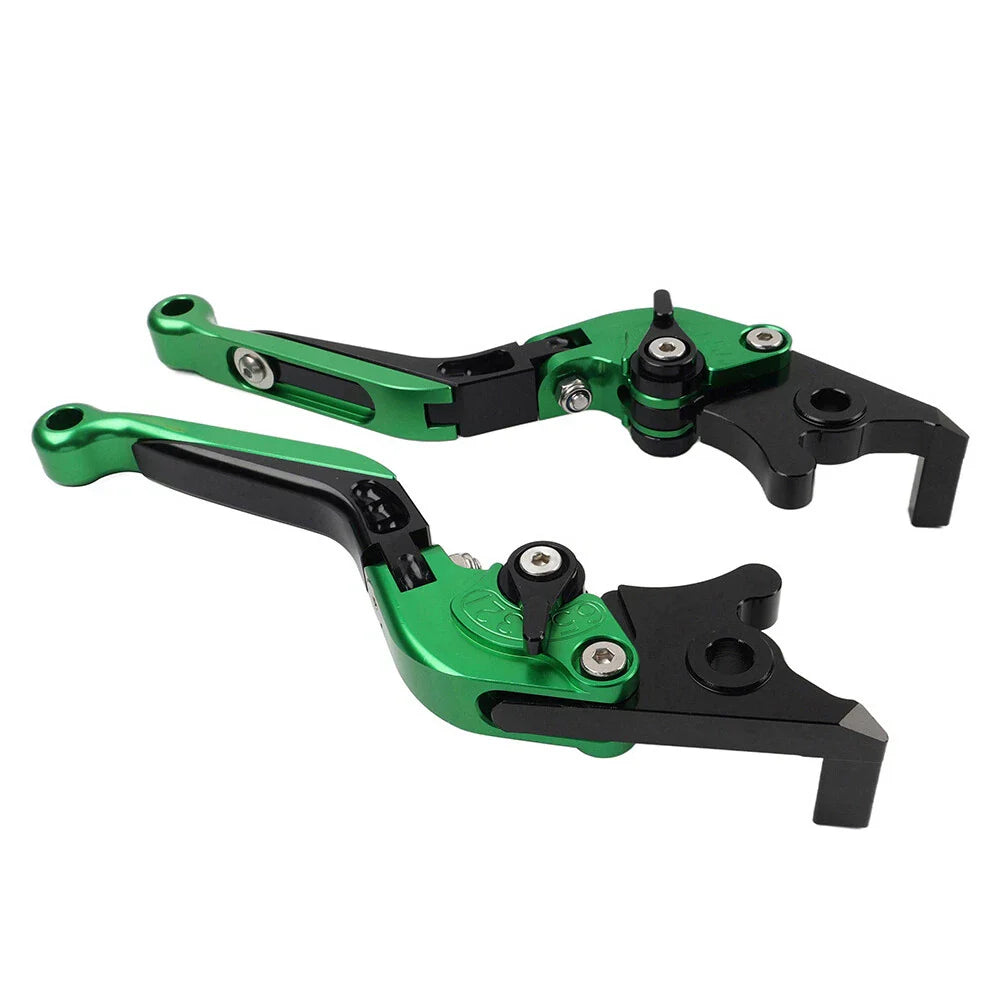 CNC Green Extendable Brake Clutch Levers for Suzuki DL1000, GSX1400 (2002-2023)