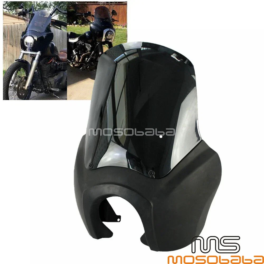 Front Outer Headlight Fairing w/Windshield for Harley Dyna FXDWG FXDF FXDL (2006-2017)