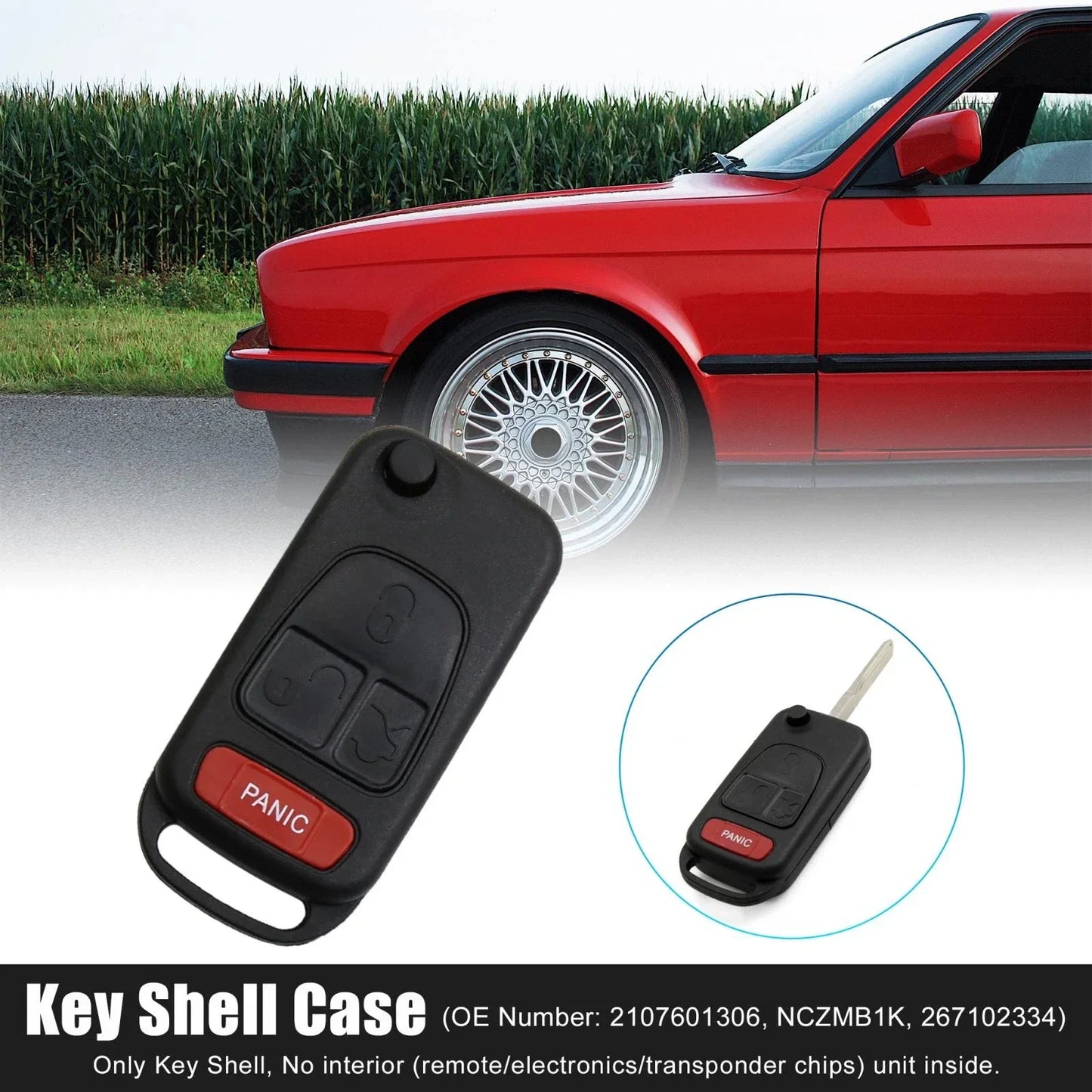 Key Shell Case for Mercedes-Benz 4 Button Key